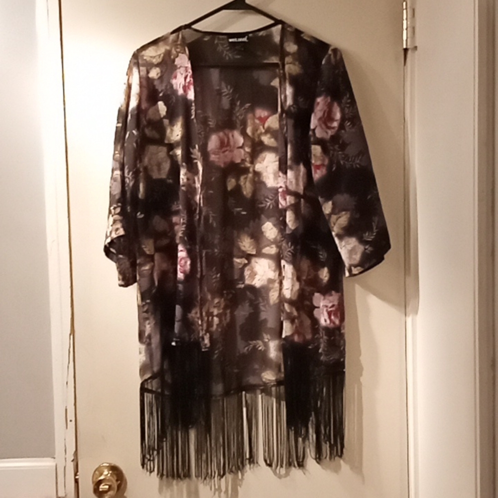 Woman's Wet Seal Sheer Short Sleeve Cover Up Size Small